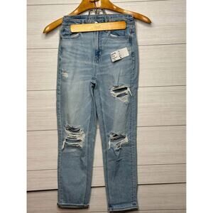 American Eagle Mom Straight Jean‎ Women’s 2 Distressed